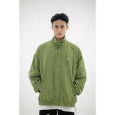 Unisex Jacket Simple Loose Retro Stand Collar Jacket Men's Coat